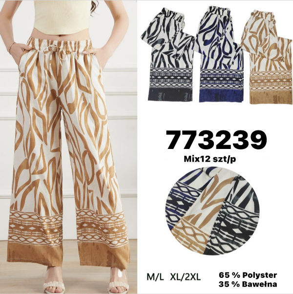 Spodnie damskie Roz M/L-XL-2XL, Mix Kolor Paczka 12 szt